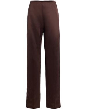 TOVE Beata Satin Trousers - Brown
