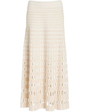 Jonathan Simkhai Larken Gingham-knit Midi Skirt - Natural