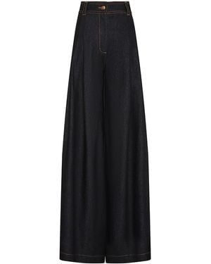 Zimmermann Valiant Rigid Mid-Rise Wide-Leg Jeans - Black
