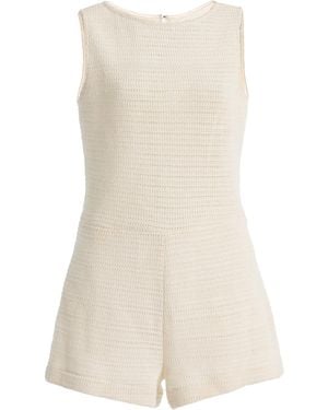 Marlies Grace Vesta Crocheted Cotton Jumpsuit - Natural