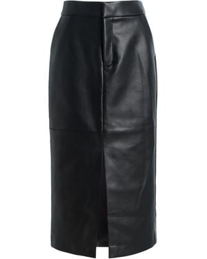 FAVORITE DAUGHTER The Vegan Leather Meyer Skirt - Black
