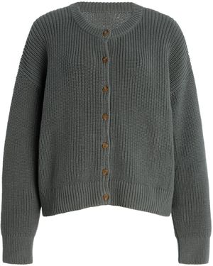 Jenni Kayne Hayes Knit Cotton Cardigan - Gray