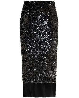 La Fuori Obsidian Column Skirt - Black