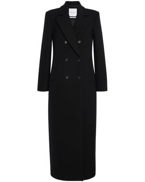 Brandon Maxwell The Demi Double Breasted Virgin Wool Coat - Black