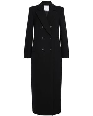 Brandon Maxwell The Demi Double Breasted Virgin Wool Coat - Black