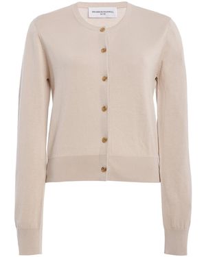 Brandon Maxwell The Aubery Featherweight Silk-Cotton Cardigan - Natural