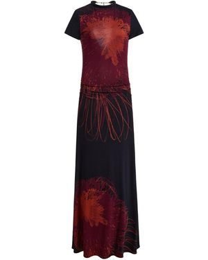 Silvia Tcherassi Exclusive Gabbice Jersey Maxi Dress - Red
