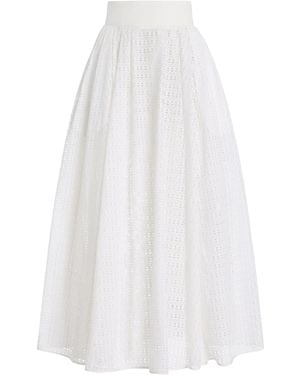 Franchise Exclusive Amanda Cotton-Blend Skirt - White