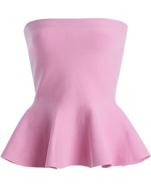 High Sport Eric Wool Peplum Top - Pink
