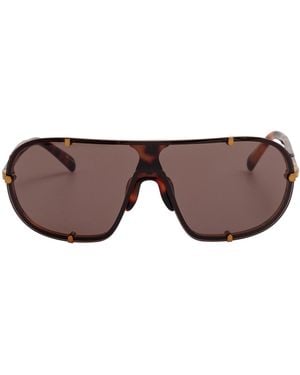 Dries Van Noten Mask Square-Framed Acetate Sunglasses - Brown