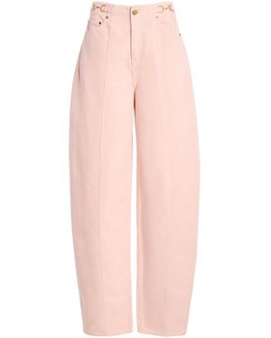 Ulla Johnson The Axel High-Rise Denim Barrel-Leg Jeans - Pink