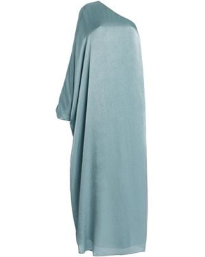 STAUD Sonia Asymmetric Hammered Satin Gown - Blue