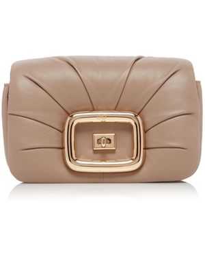 Roger Vivier Viv' Choc Me Leather Mini Bag - Natural