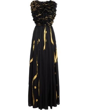 Ulla Johnson Byzantine Ruffled Silk Gown - Black