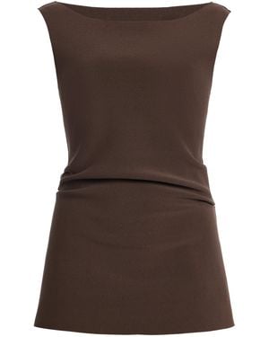 Birrot Lay2 Draped Top - Brown