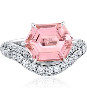 Isabel Delgado 14K One-Of-A-Kind Hexagonal Cut Tourmaline Ring - Pink