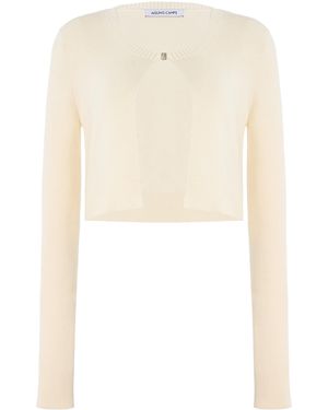 AISLING CAMPS Twinset Wool-Blend Cardigan - White