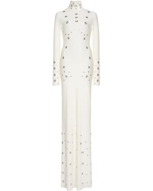 Coperni Snap-embellished Spandex Maxi Dress - White