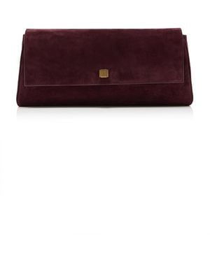 KHAITE Audrey Suede Clutch - Purple