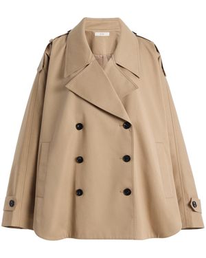 Co. Dolman Tton Twill Cropped Trench - Natural