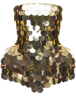 BALYKINA Sequined Corset Top - Metallic