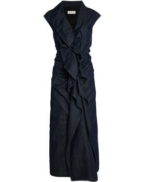 Dries Van Noten Davyl Denim Midi Dress - Blue