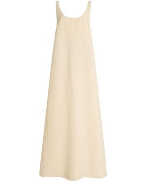 Gabriela Hearst Aras Knotted Linen-Silk Maxi Dress - White