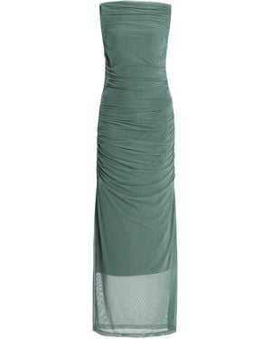 Significant Other Exclusive Whitney Ruched Mesh Midi Dress - Green