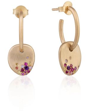 Nada Ghazal Urban Summer Nights Mini 18K Sapphire Earrings - White