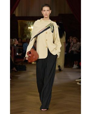 Kallmeyer Fluted Oversized Silk Scarf - Black