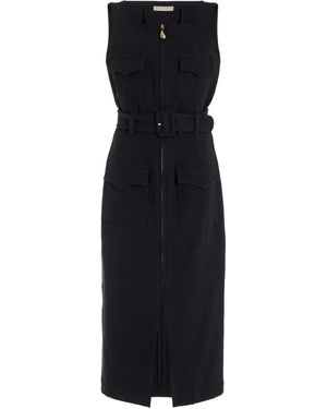 USISI SISTER Exclusive Alexa Cotton Boucle Dress - Black