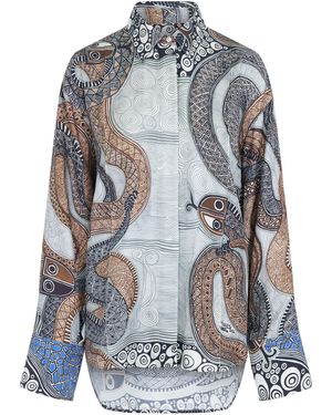 Heirlome L; Manuel Morales Silk Shirt - Multicolor