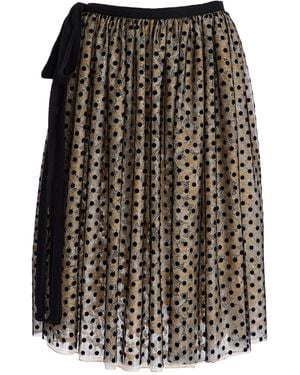 Tae Park Volume Polka-Dot Mesh And Lace Midi Skirt - Multicolor