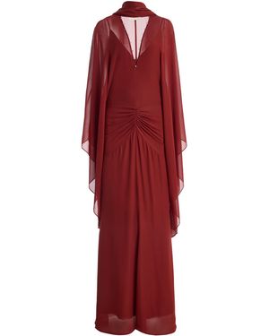 De La Vali Florencia Chiffon Maxi Dress - Red