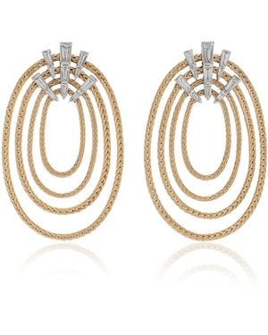 Nikos Koulis Together 18k Yellow And White Gold Diamond Earrings - Metallic
