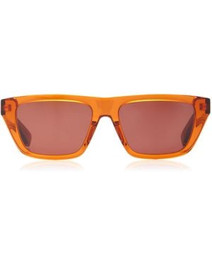 Bottega Veneta Square-Frame Acetate Sunglasses - Orange