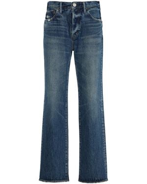 Moussy Wiley Mid-Rise Straight-Leg Jeans - Blue