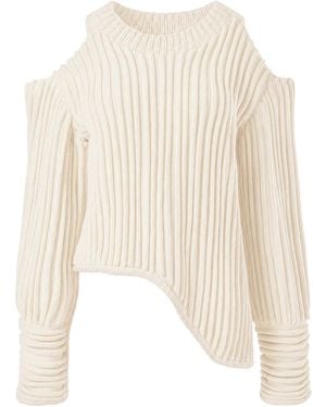 MAZ Manuela Álvarez Knitted Accordion Jumper - Natural