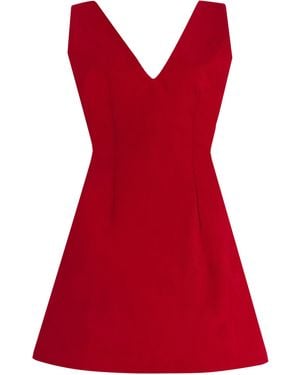 Kilentar Exclusive Aladun Open-Back Crepe Mini Dress - Red