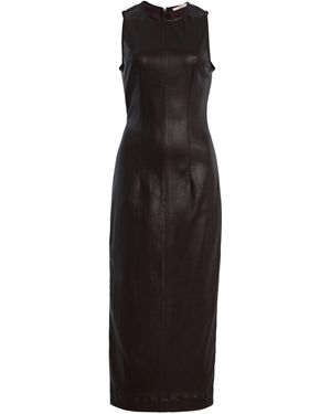 DL1961 Esme Midi Instasculpt Wax-Coated Denim Dress - Black