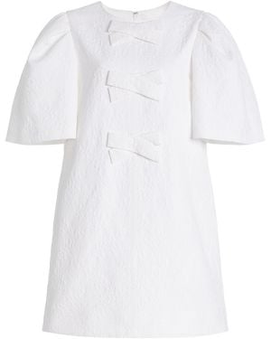 Carolina Herrera Bow-Detailed Mini Dress - White
