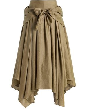 Christopher John Rogers Handkerchief-Hem Maxi Skirt - Natural
