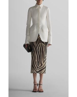 Mugler Collared Stretch-Cotton Jacket - Grey