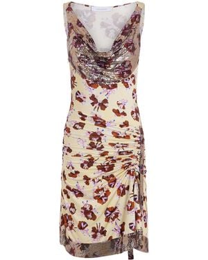 Rabanne Embellished Mesh Mini Dress - Multicolour