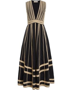 Ulla Johnson Palermo Embroidered Cotton Midi Dress - Black