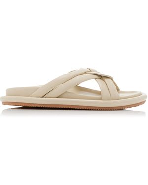 Moncler Bell Soft Leather Sandals - White