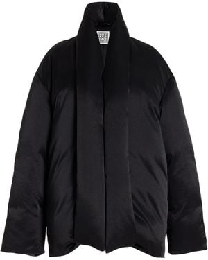 TOTEME Satin Puffer Jacket - Black