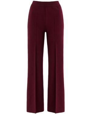 High Sport Louis Wool-Blend Knit Cropped Trousers - Red