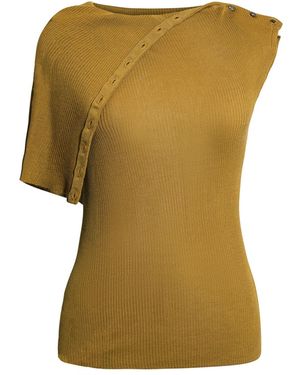 Kallmeyer Garence Asymmetric Knit Top - Green
