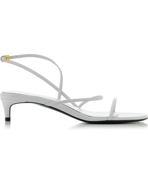 KHAITE Loop Leather Sandals - White
